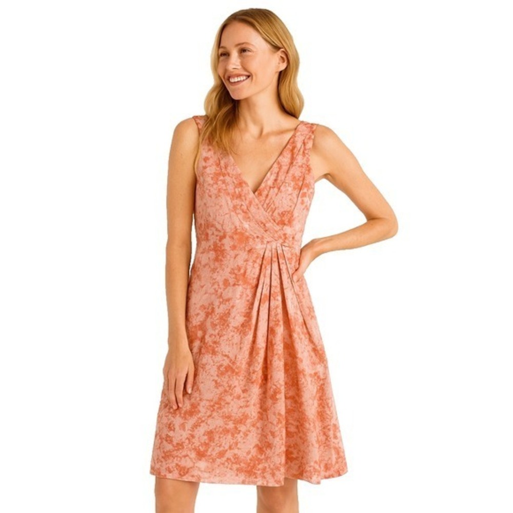 Talbots Sz 2 Cotton Silk‎ Dress Floral Feminine Cottage Work Garden Professional